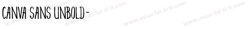 Canva Sans Unbold字体转换